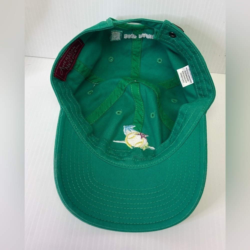 🎾”American Needle” NWT BNP Tennis Tournament Green Fabric Embroidered Cap - Picture 14 of 14